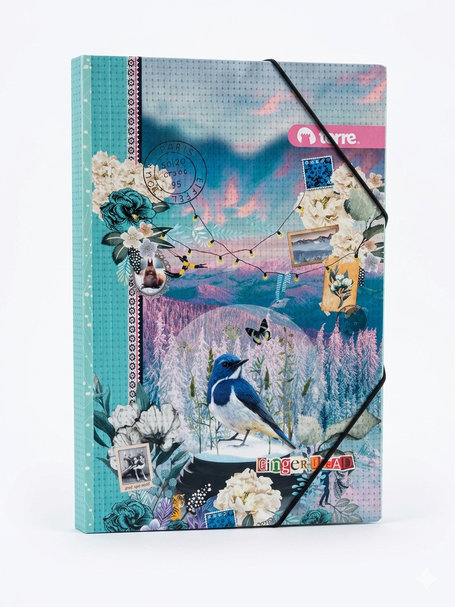 Carpeta Carton Con Elástico Bird Torre