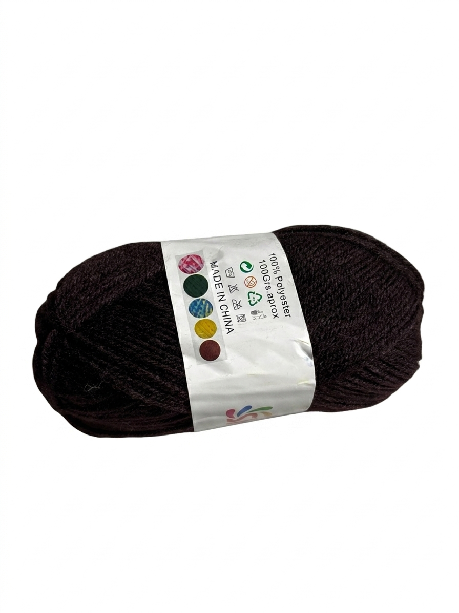 Madeja De Lana Color Café Oscuro (100 g)