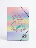 Carpeta Carton Con Elástico Rainbow Colón