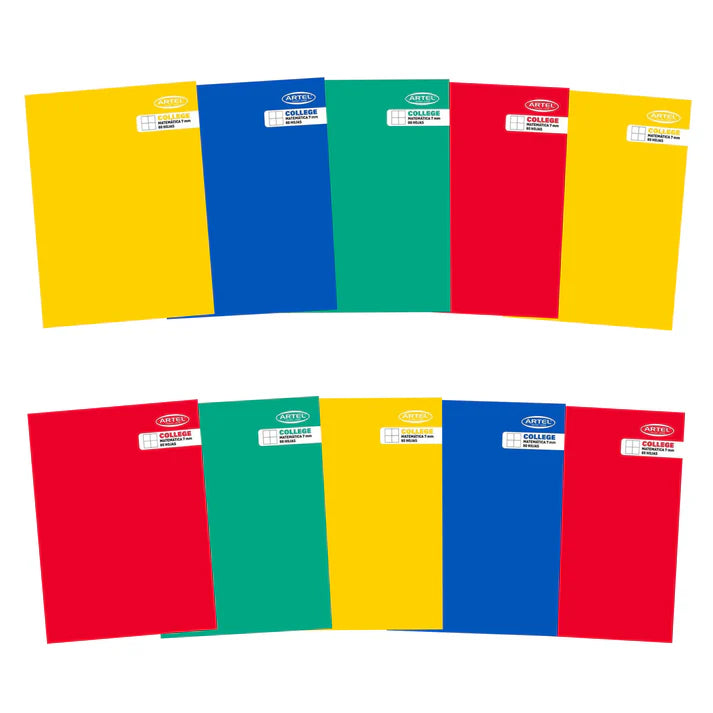 Pack 10 Cuadernos College 80 hjs 7mm Artel