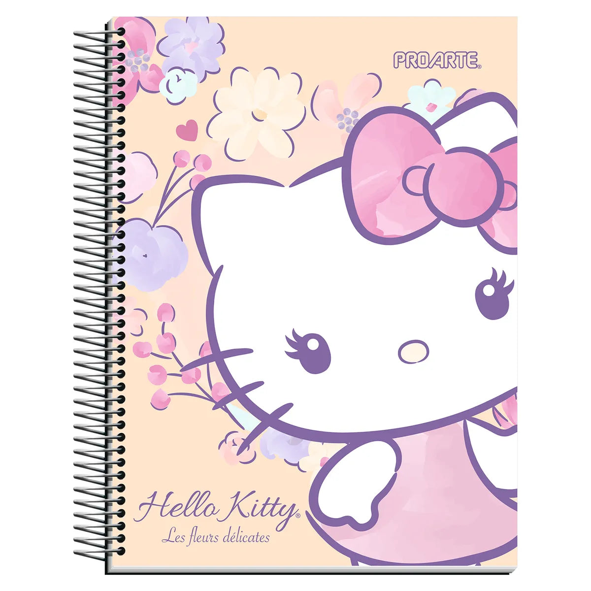Cuaderno Triple 150Hjs 7mm Naranja Hello Kitty Proarte