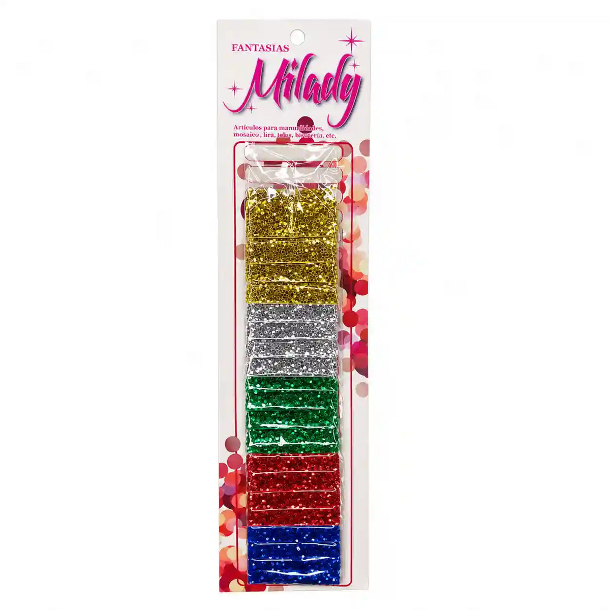 Sobres de escarcha grande de colores dorado, plateado, verde, rojo y azul para manualidades escolares