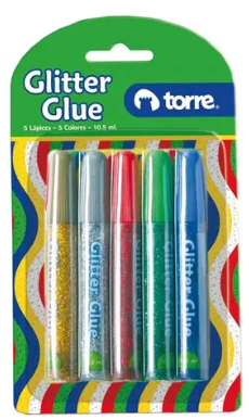 Blister Set Glitter Glue 5 Colores Torre