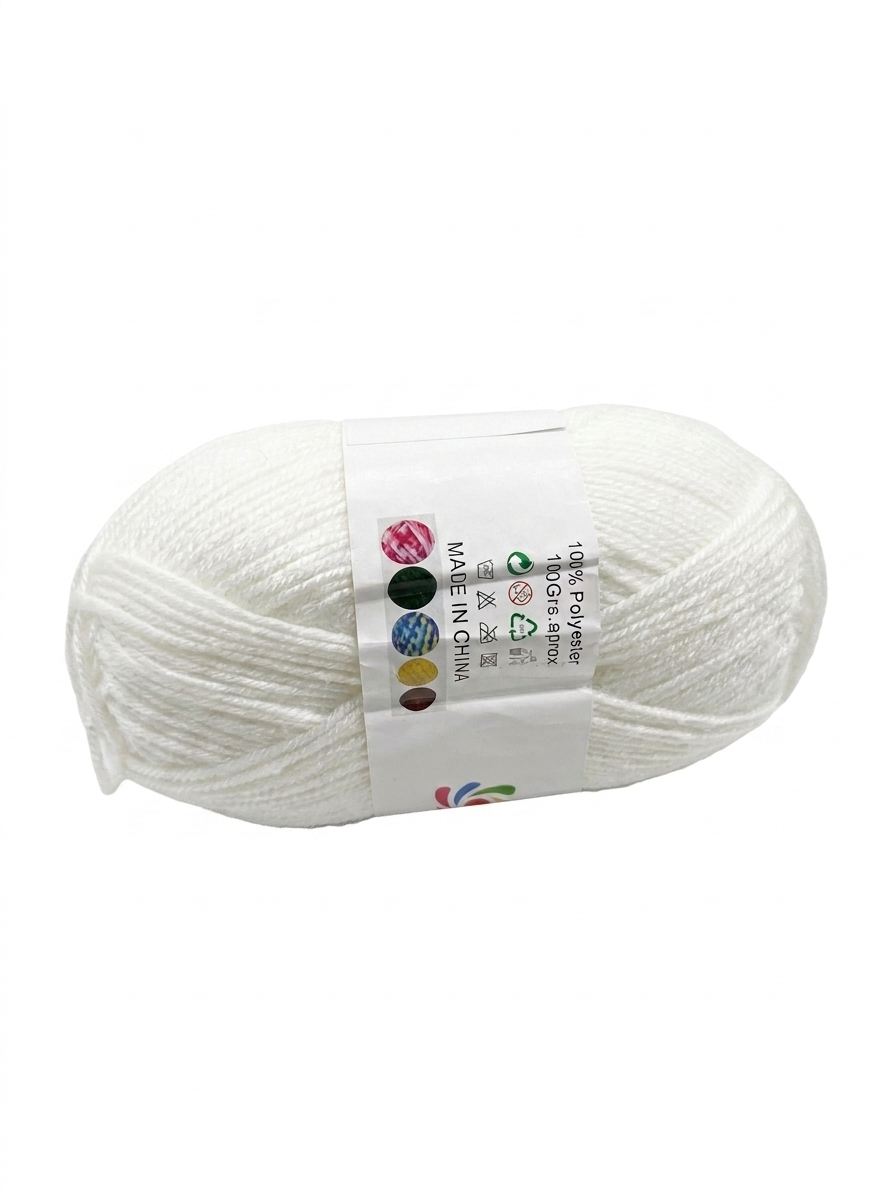 Madeja De Lana Color Blanco (100 g)