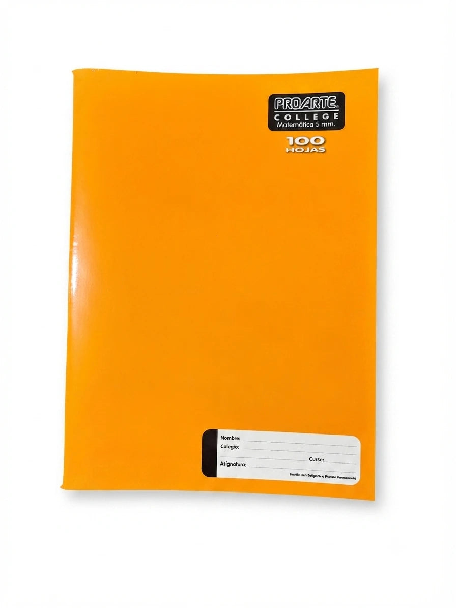 Cuaderno College 100hjs 5mm Proarte