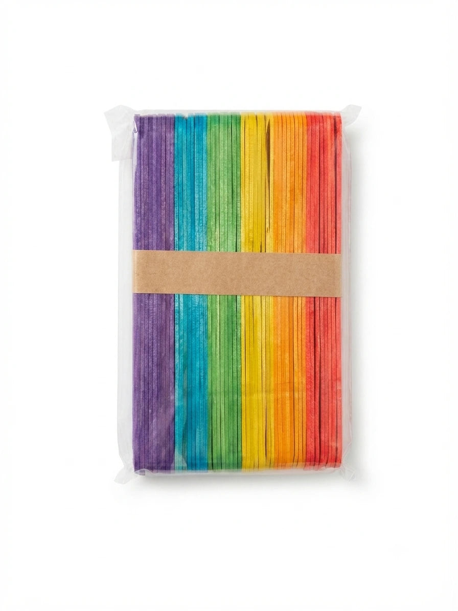 Palos De Helado Colores Jumbo 50 Unidades (Bajalengua)