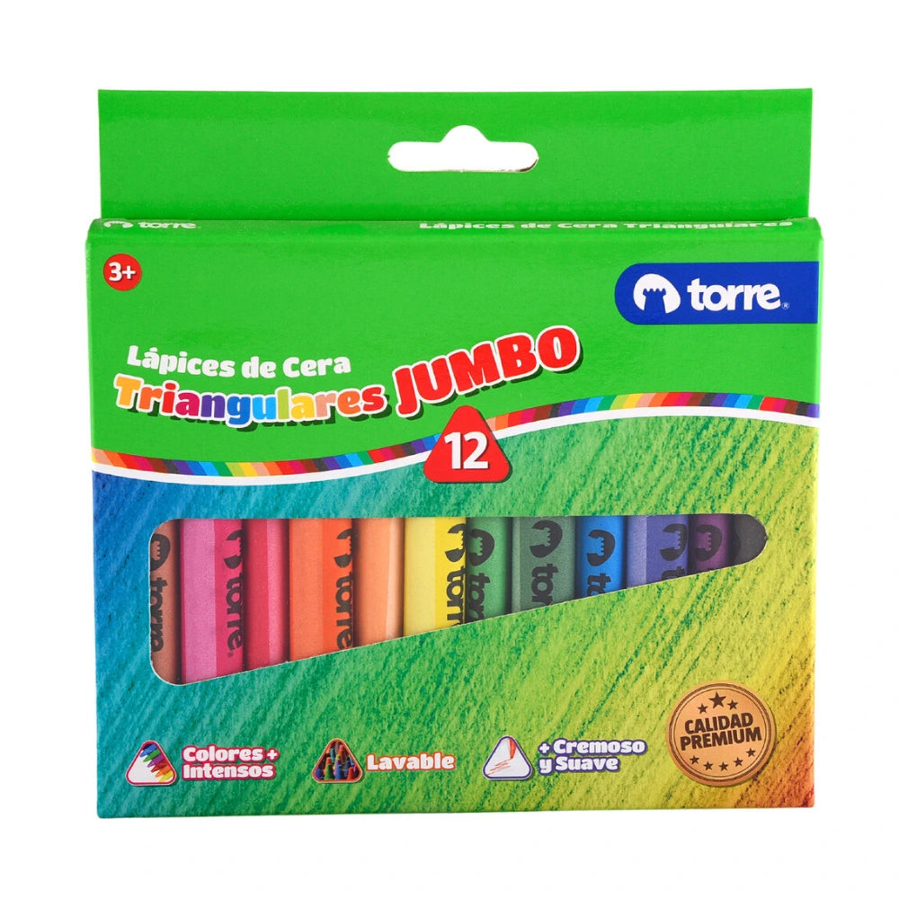 Lápices de Cera Jumbo 12 Unidades Torre