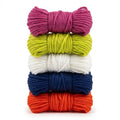 Set de lana en 5 colores surtidos, ideal para tejer y manualidades escolares 