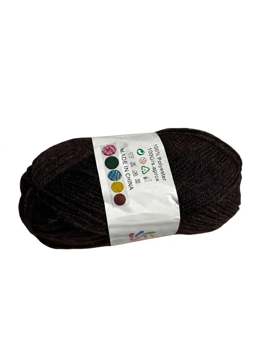 Madeja De Lana Color Café Oscuro (100 g)