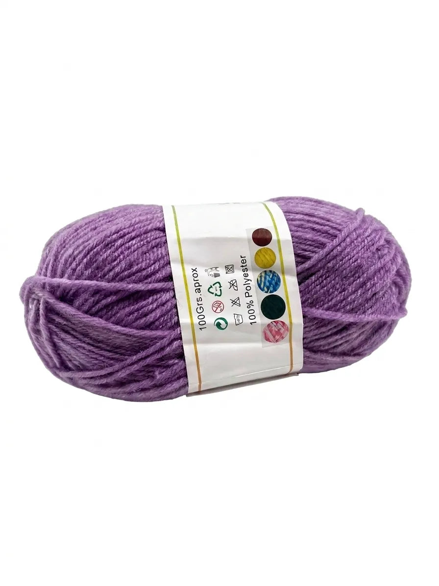 Madeja De Lana Color Morado (100 g)