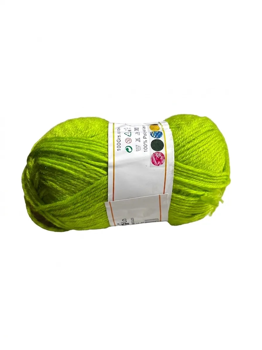 Madeja De Lana Color Verde Claro (100 g)