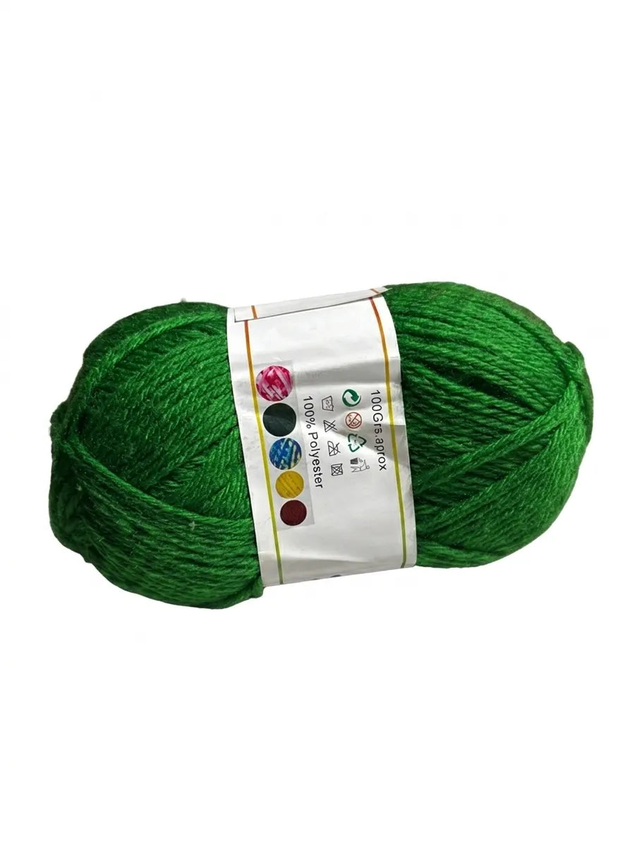 Madeja De Lana Color Verde Oscuro (100 g)