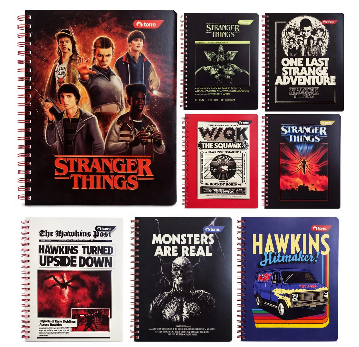 Pack de 10 cuadernos universitarios Stranger Things, 100 hojas, marca Torre