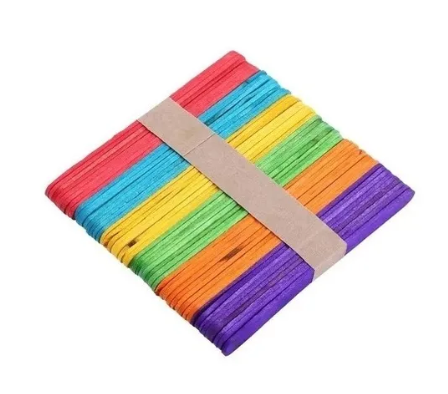 Palos De Helado Colores 50 Unidades