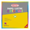 Papel lustre Artel 16x16 cm 12 colores 24 hojas