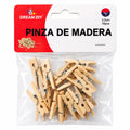 Set de 16 pinzas de madera de 3 cm, ideales para manualidades y decoración