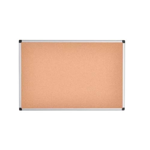 Pizarra de corcho 30x45 cm con marco de aluminio, marca Marzú, ideal para uso escolar y de oficina
