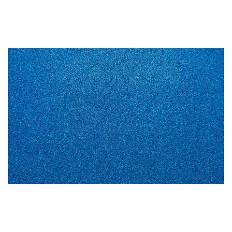 Pliego de goma eva glitter azul de 40x60 cm, ideal para manualidades y trabajos escolares