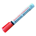 Plumón permanente rojo punta redonda marca Kiko, ideal para marcar superficies de forma duradera