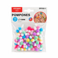 Pompones de colores 10mm pack 70 unidades