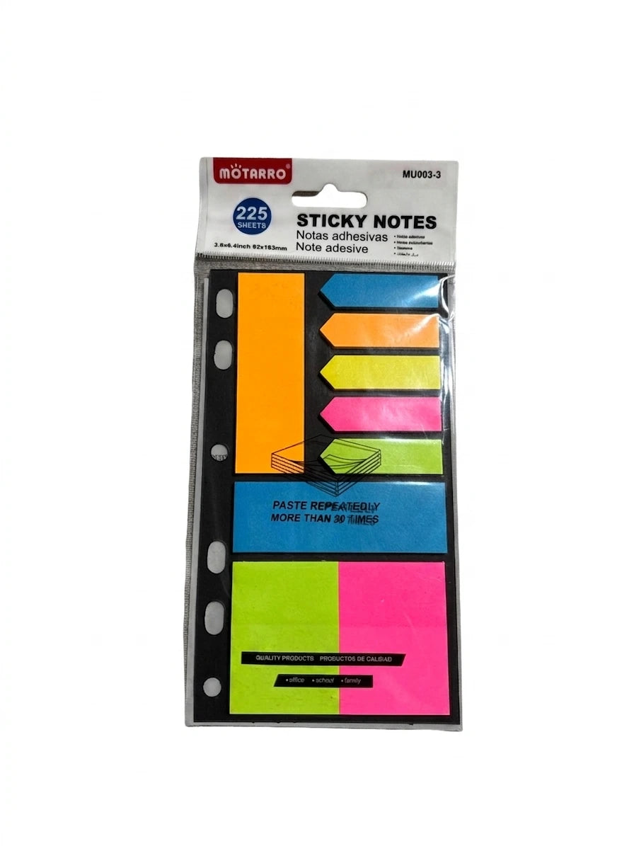 Set de Notas Adhesivas (Post It) | Colores Surtidos Motarro 