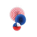 Set de abanicos papel colores Chile 20cm 30cm 40cm Fiestas Patrias