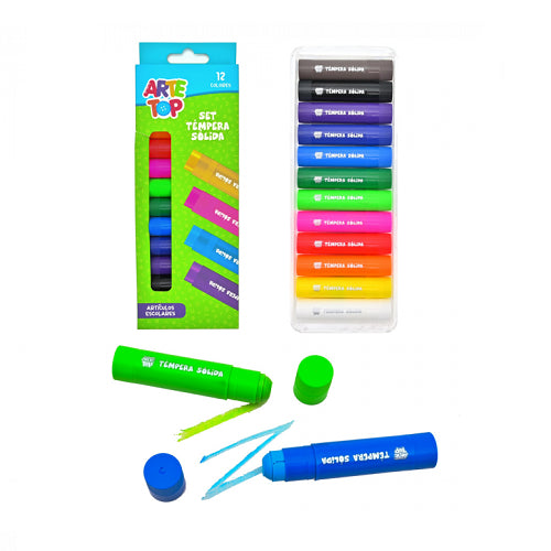 Témpera Solida 12 Colores Artel