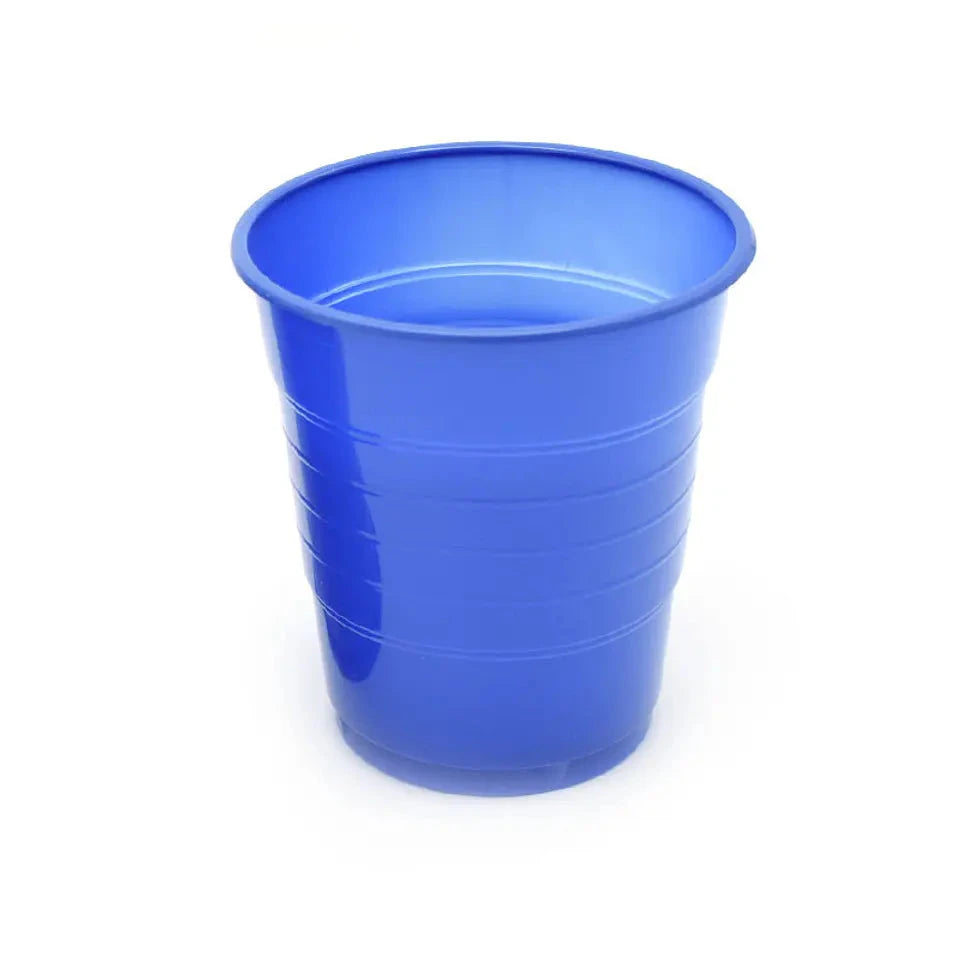 Vaso plástico desechable azul 410cc pack 10 unidades