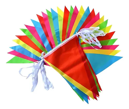 Banderín de fiesta de colores, guirnalda de 10 metros para decoración