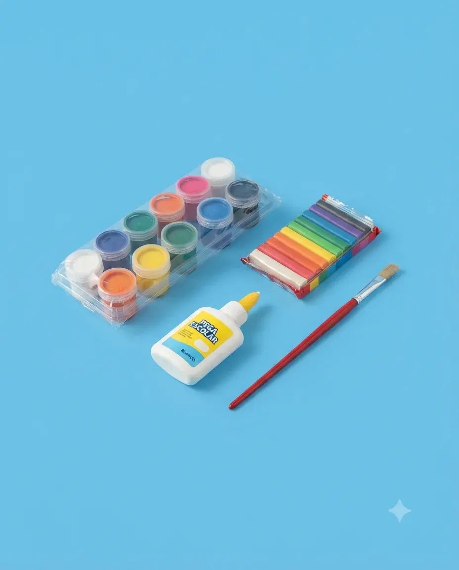 Set de materiales de arte y manualidades para niños