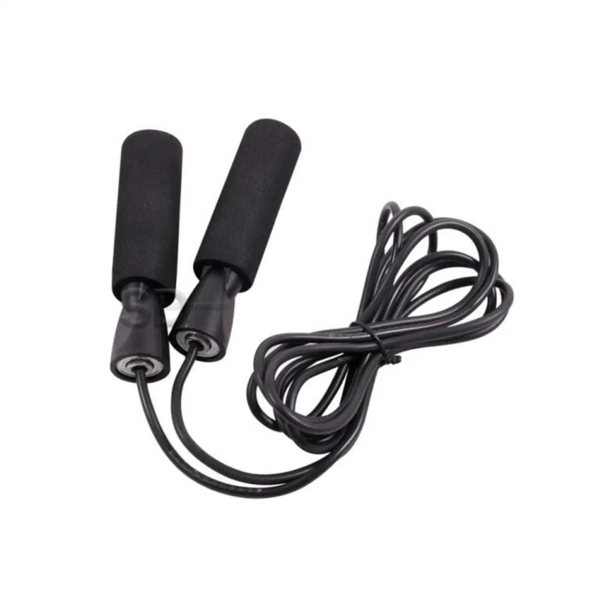 Cuerda para saltar de plástico negra, 2,7 metros, ideal para juegos y actividad física