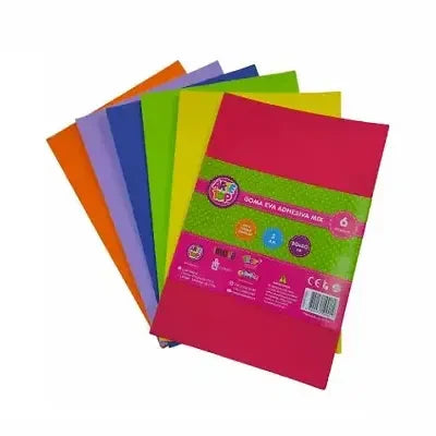 Estuche Goma Eva Adhesiva | 6 Colores Surtidos