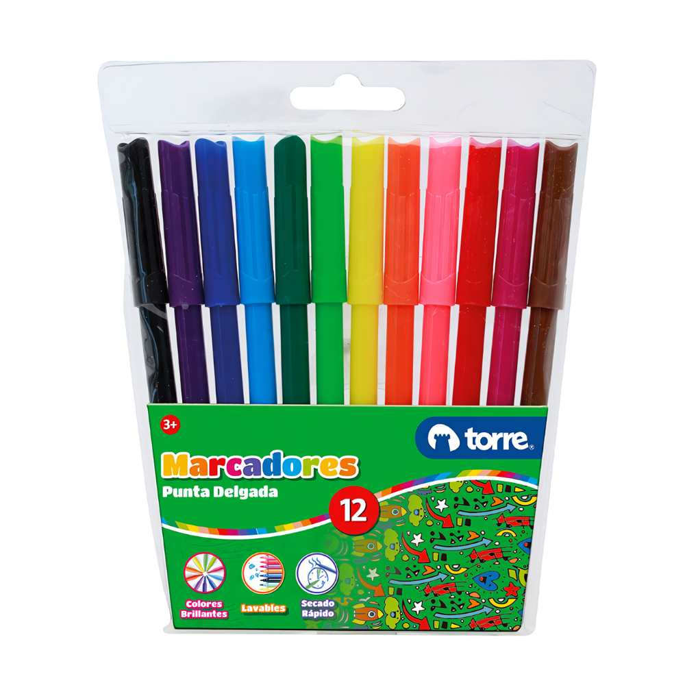 Lápices Scripto 12 Colores Torre