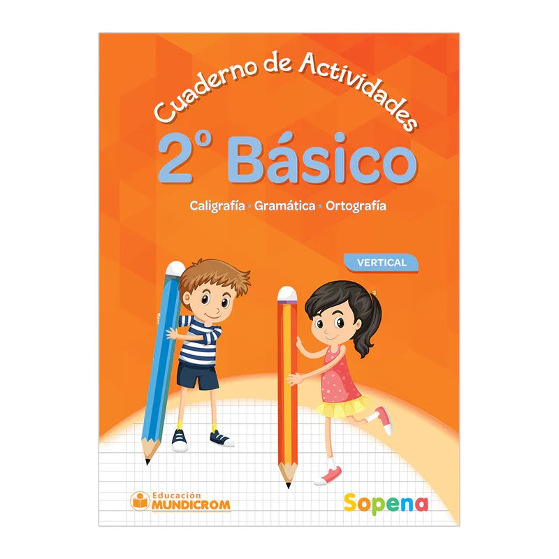 Libro Actividades Caligrafía Vertical 2do Básico Sopena