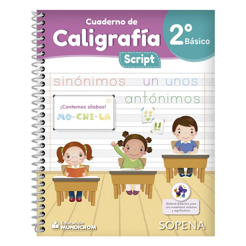 Libro Script Caligrafía Horizontal 2do Básico Sopena