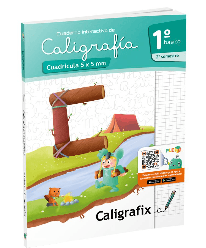 Libro Caligrafía Cuadrícula 1 Básico 2do Semestre Caligrafix