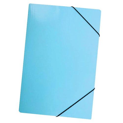Carpeta Con Elástico Color Celeste