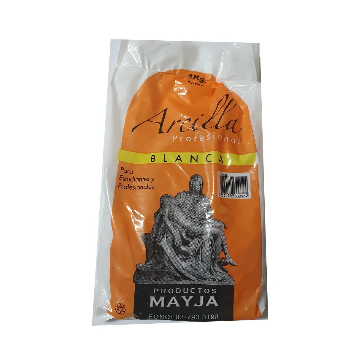 Arcilla profesional blanca 1kg Mayja