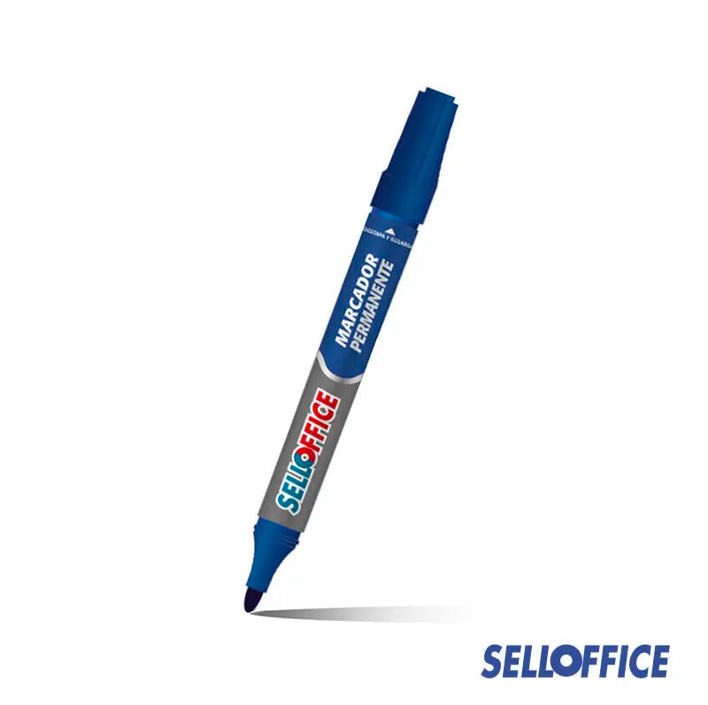 Plumón Permanente SelloSchool Punta Redonda Azul