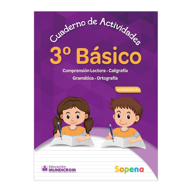 Libro Actividades Caligrafía Horizontal 3ro Básico Sopena
