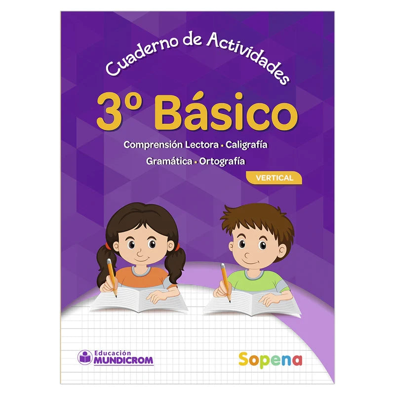 Libro Actividades Caligrafía Vertical 3ro Básico Sopena