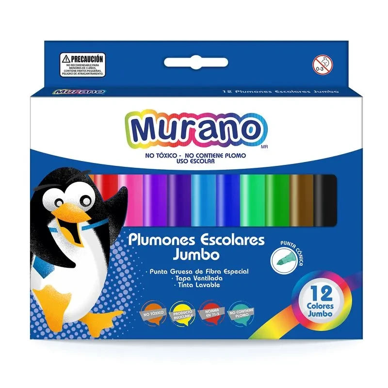 Lapiz Scripto Jumbo 12 colores Murano