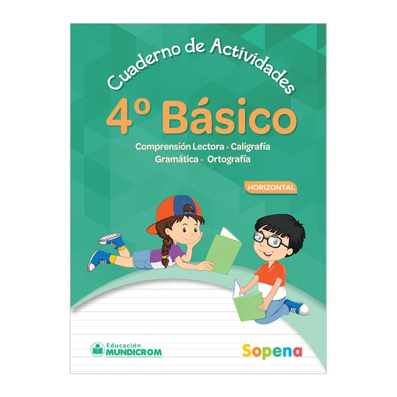 Libro Actividades Caligrafía Horizontal 4to Básico Sopena