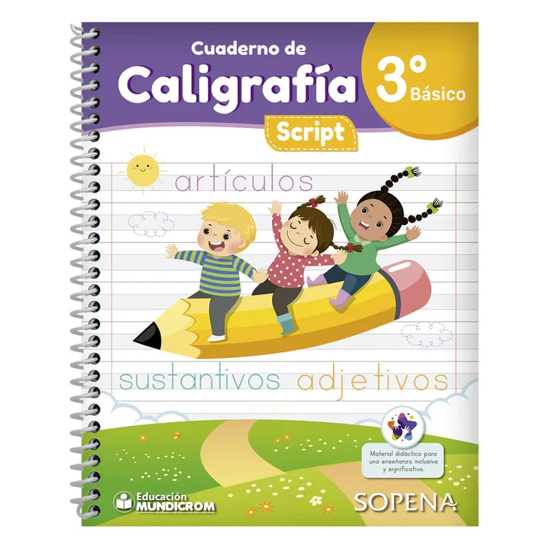 Libro Script Caligrafía Horizontal 3ro Básico Sopena