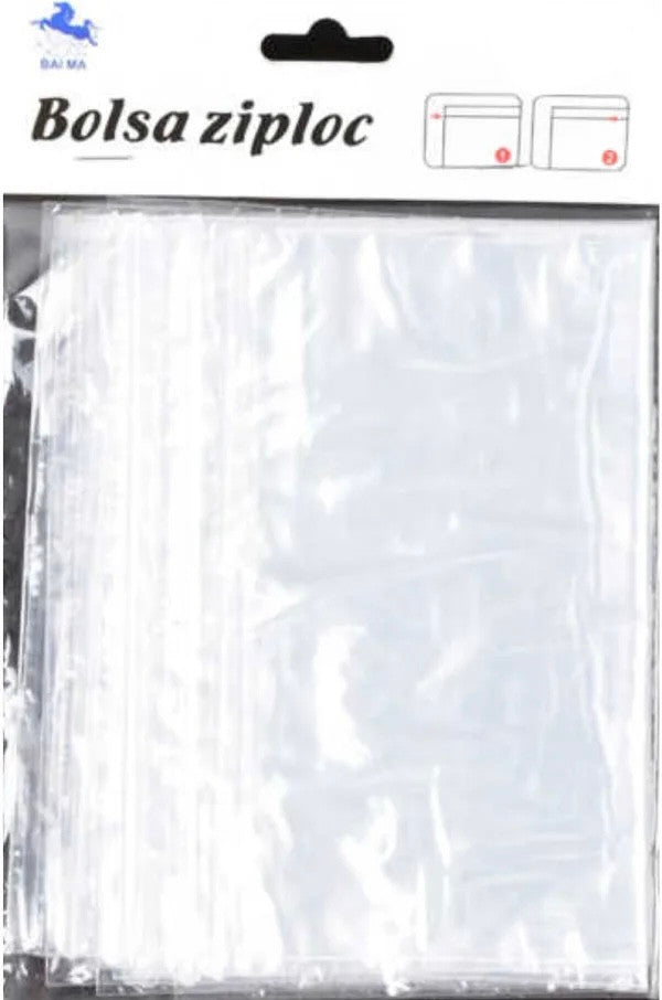 Bolsa Hermética/ Ziploc 15x25cm (10 Unidades)