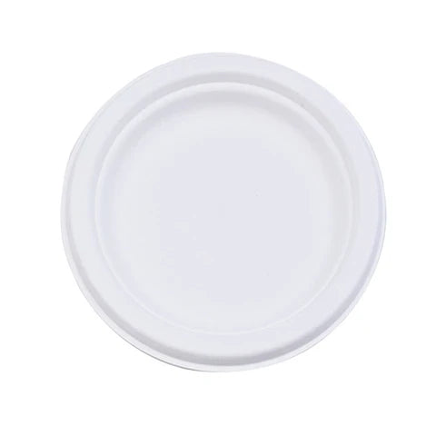 Plato Redondo Plástico Blanco (10 Unidades)