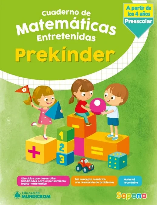 Libro Actividades Matemáticas Entretenidas PreKinder Sopena