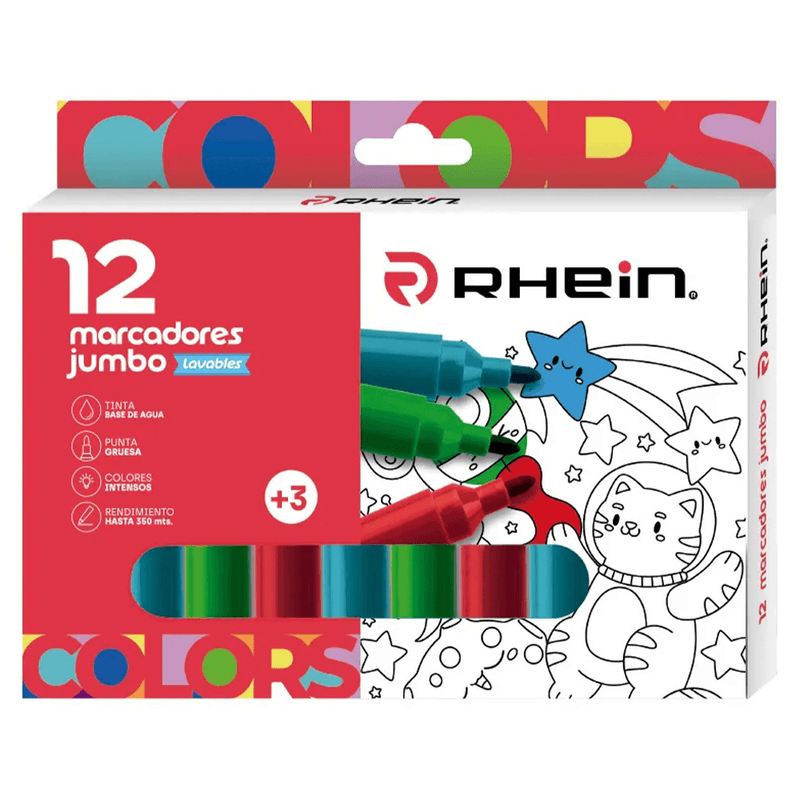 Lapiz Scripto Jumbo 12 colores Rhein