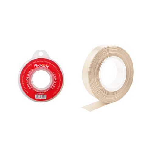 Cinta Raso Tela 1.5cmx25y Beige