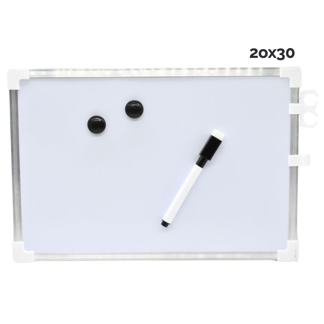 Pizarra Blanca 30x20 cm | Incluye 2 Imanes y Plumó